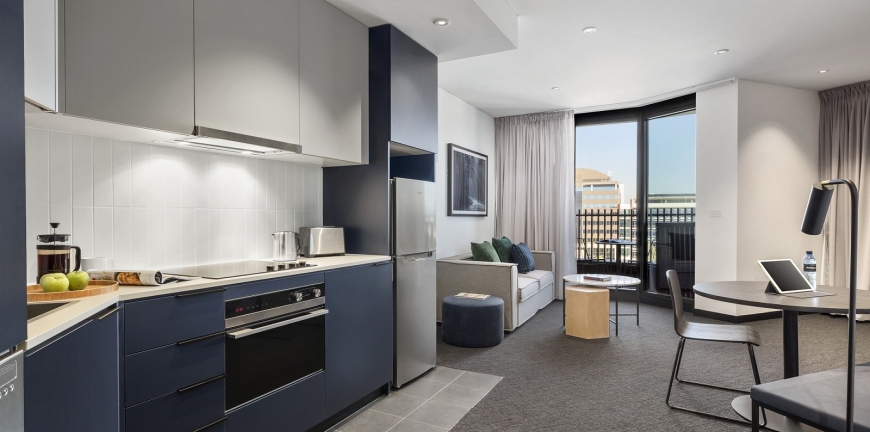 Quest Penrith One Bedroom Apartment Kitchen And Living