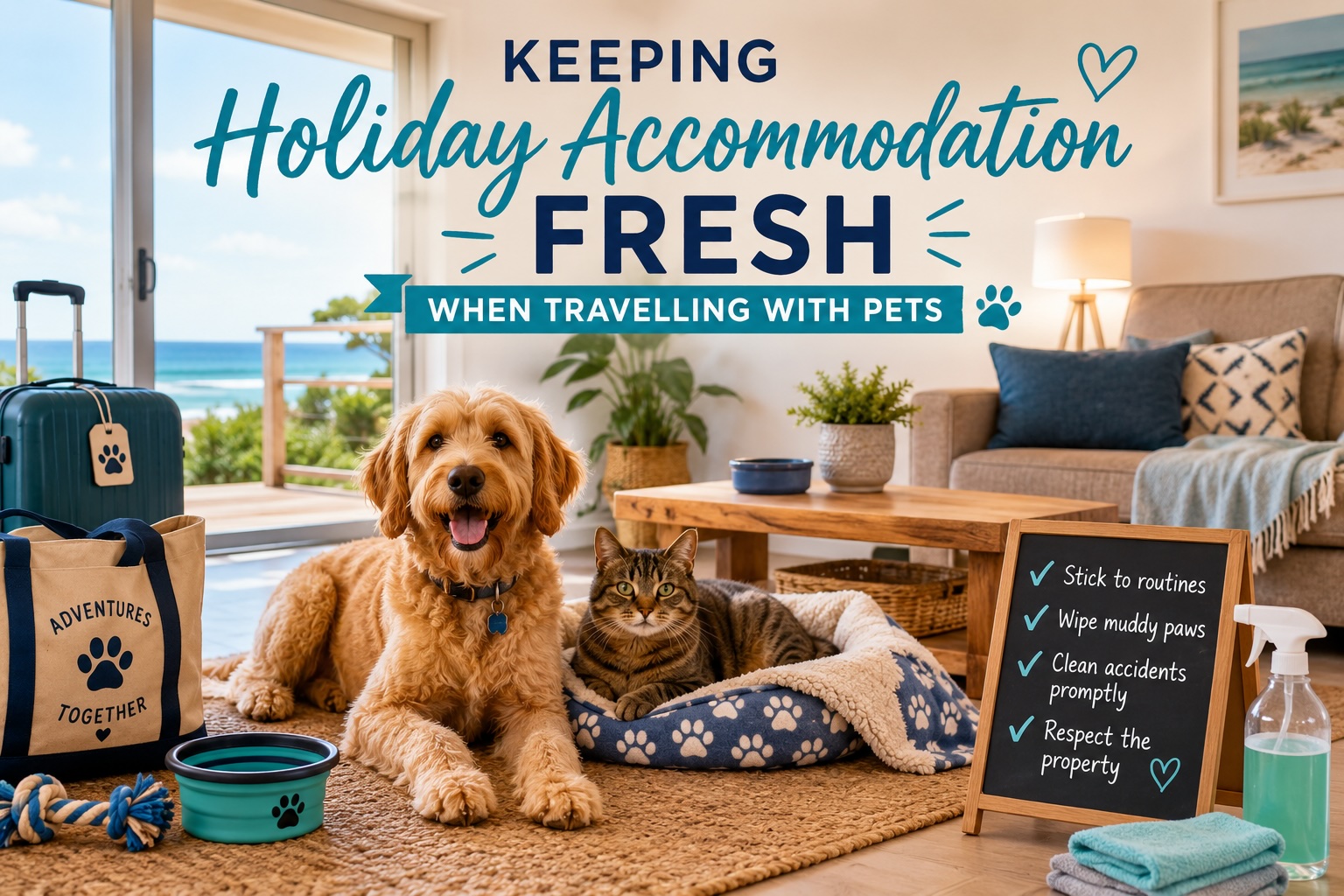 Keeping Holiday Accommodation Fresh When Travelling With Pets